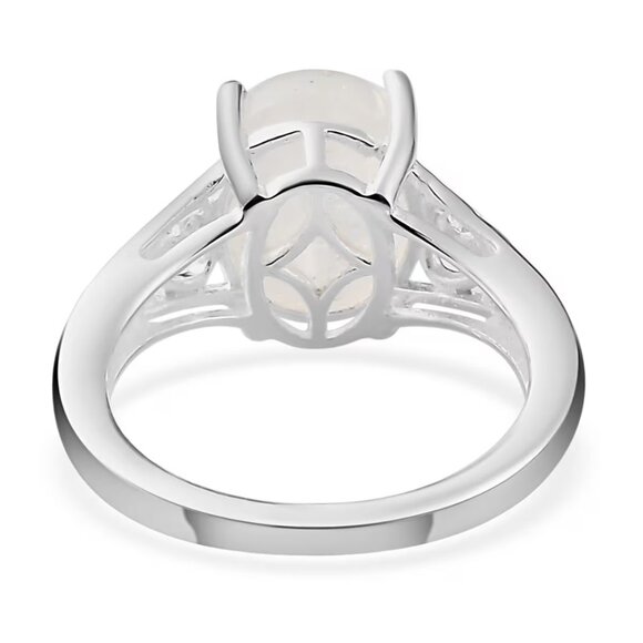 NWT Kuisa Rainbow Moonstone Solitaire Ring in Sterling Silver 3.10 ctw - Picture 5 of 5